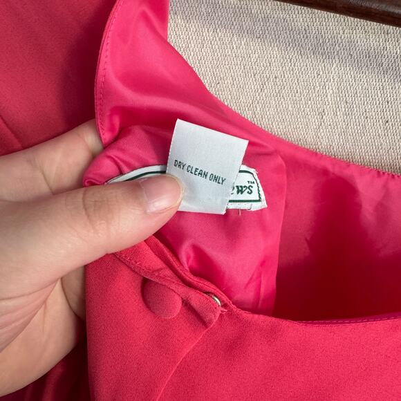 Stephanie Andrews Formal Dress Size 20W Pink Button Detail Tie Back NWT Plus - Picture 11 of 14